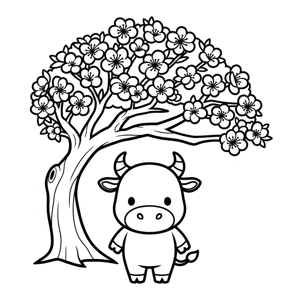 coloriage Fleur de Pêche et decoupage a imprimer gratuit