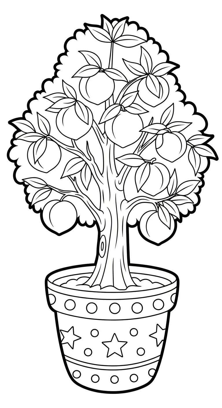 coloriage Fleur de Pêche à imprimer pour enfant de 2 ans
