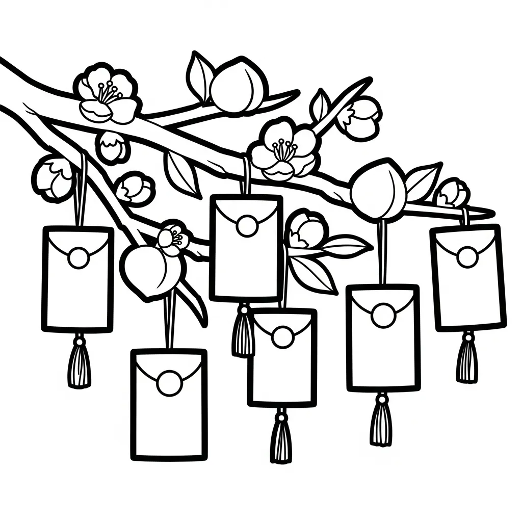 coloriage Fleur de Pêche à imprimer pour enfant de 6 ans 2