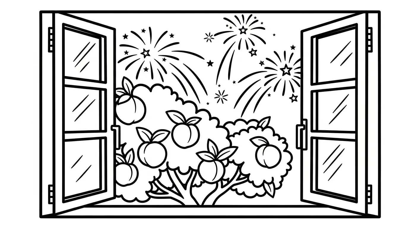 coloriage Fleur de Pêche à imprimer pour enfant de 3 ans