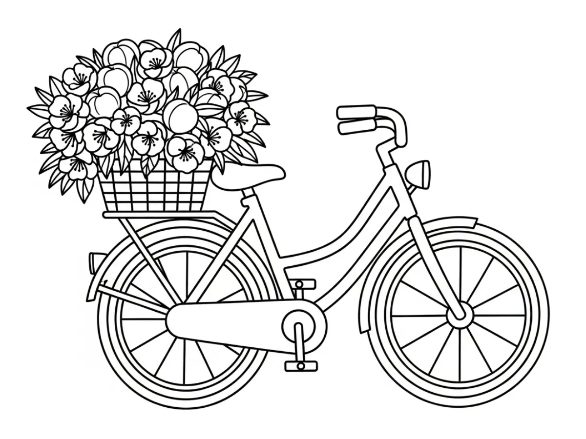 coloriage Fleur de Pêche et decoupage a imprimer gratuit 1