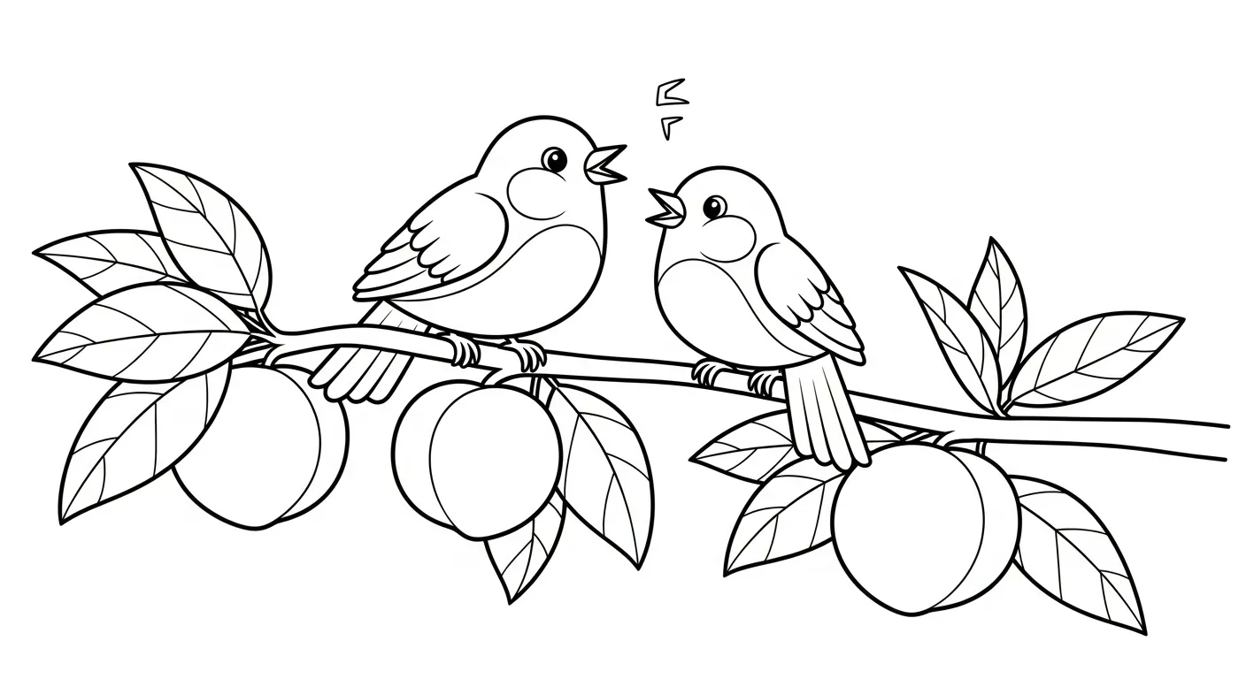 coloriage Fleur de Pêche à imprimer pour enfant de 6 ans