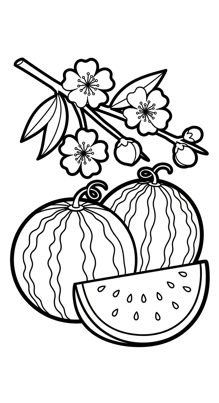 coloriage Fleur de Pêche en ligne