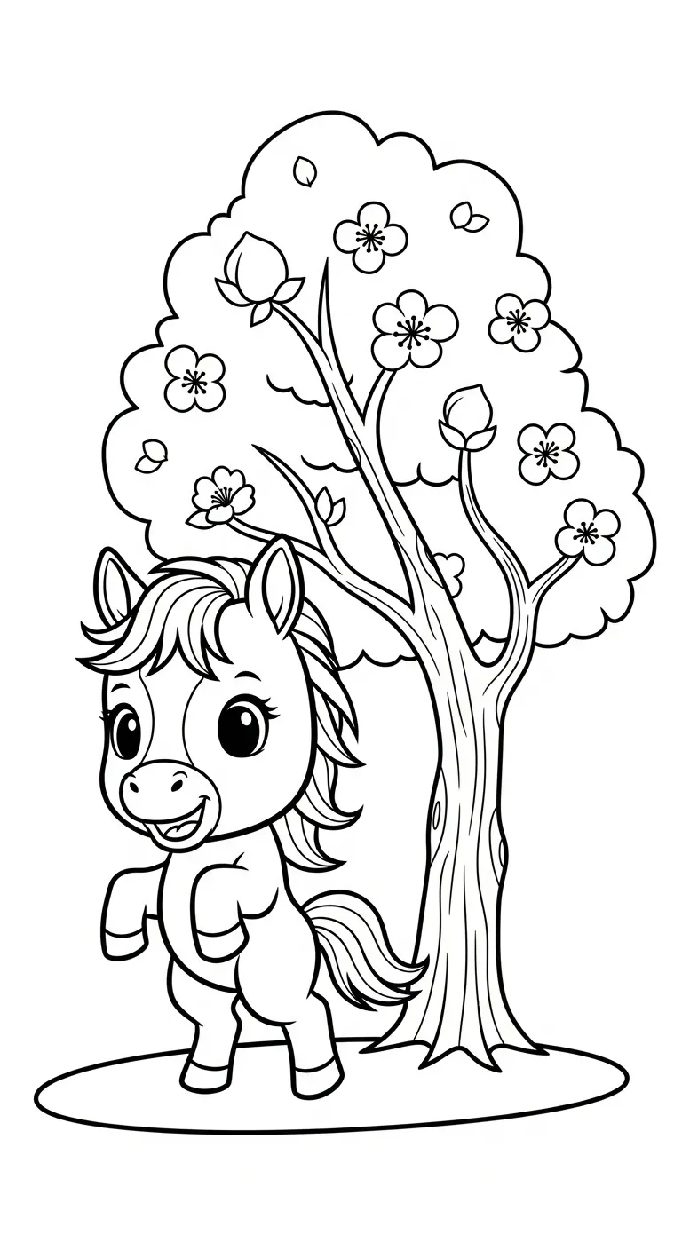 coloriage Fleur de Pêche pour enfant de 6 ans