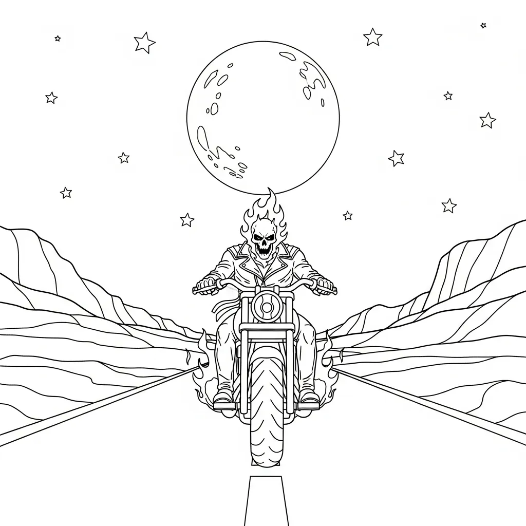 imprimer coloriage Ghost Rider