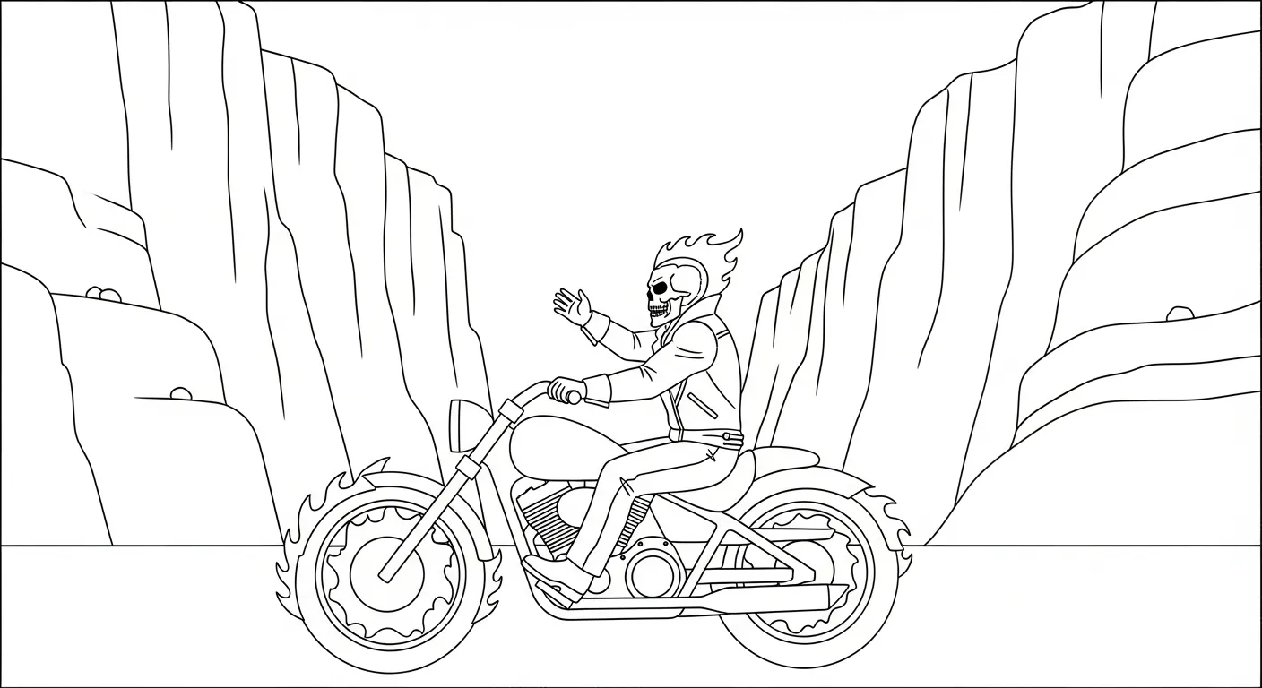 coloriage Ghost Rider a dessiner en ligne