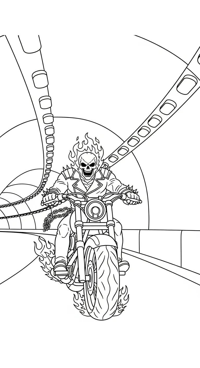 coloriage Ghost Rider à imprimer gratuitement