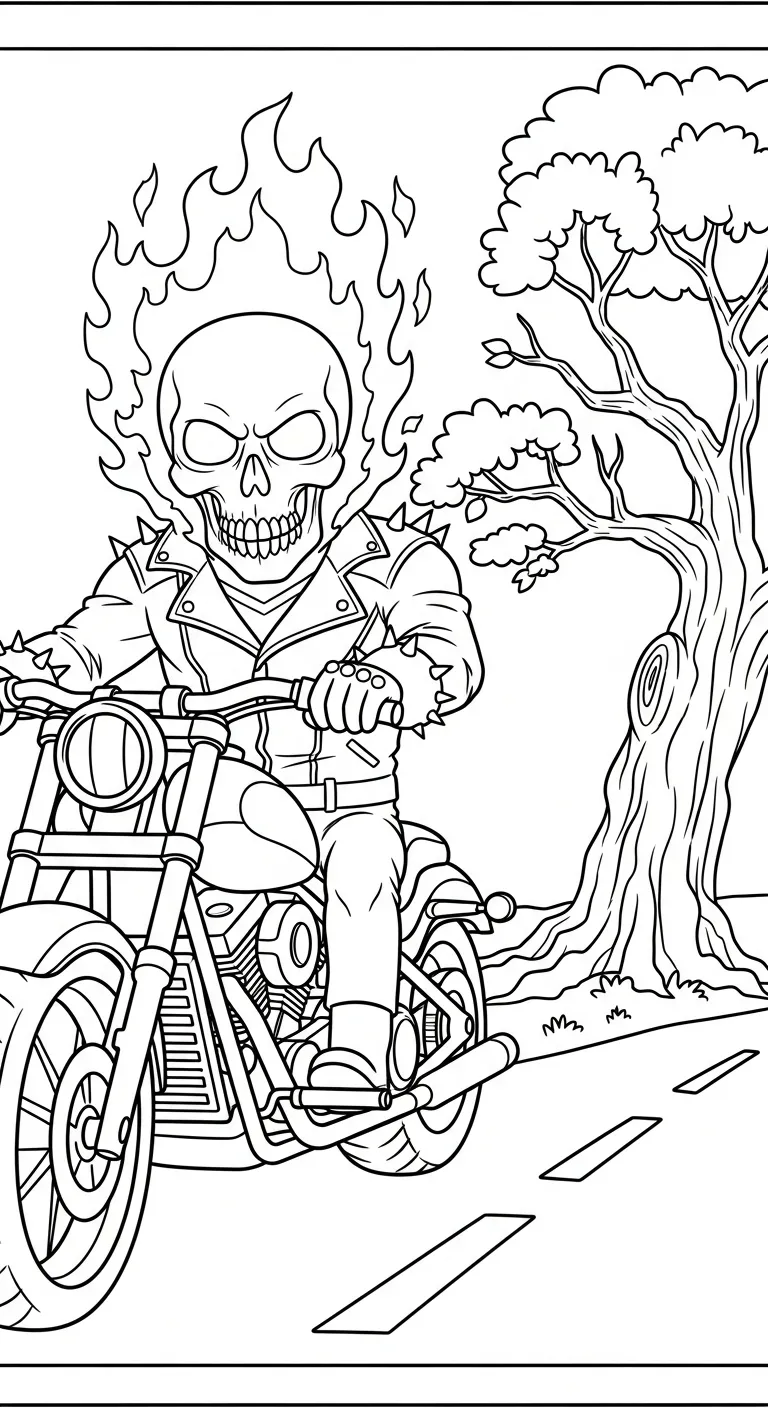 imprimer coloriage Ghost Rider gratuit
