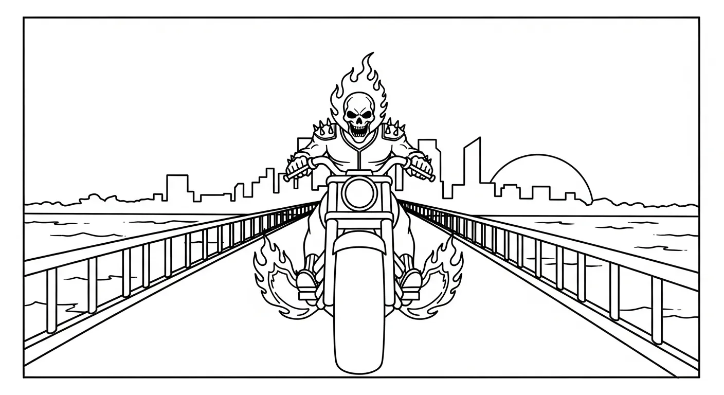coloriage Ghost Rider à imprimer pour enfants
