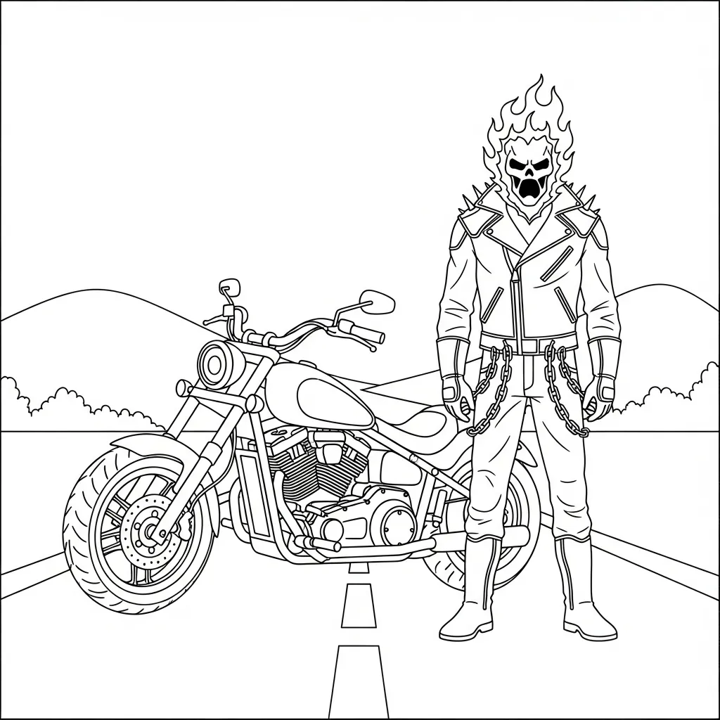 coloriage Ghost Rider en ligne