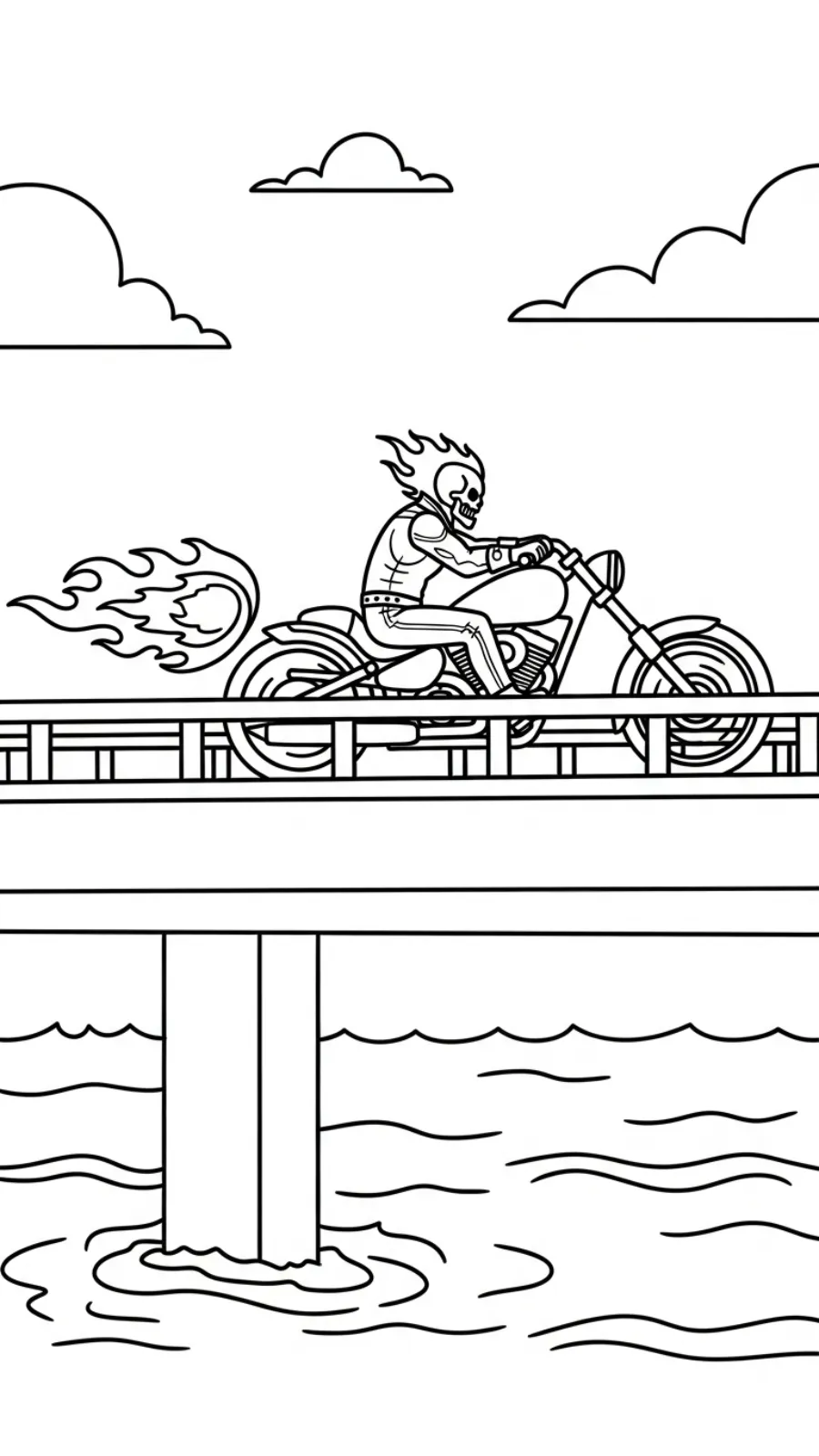 coloriage Ghost Rider à imprimer