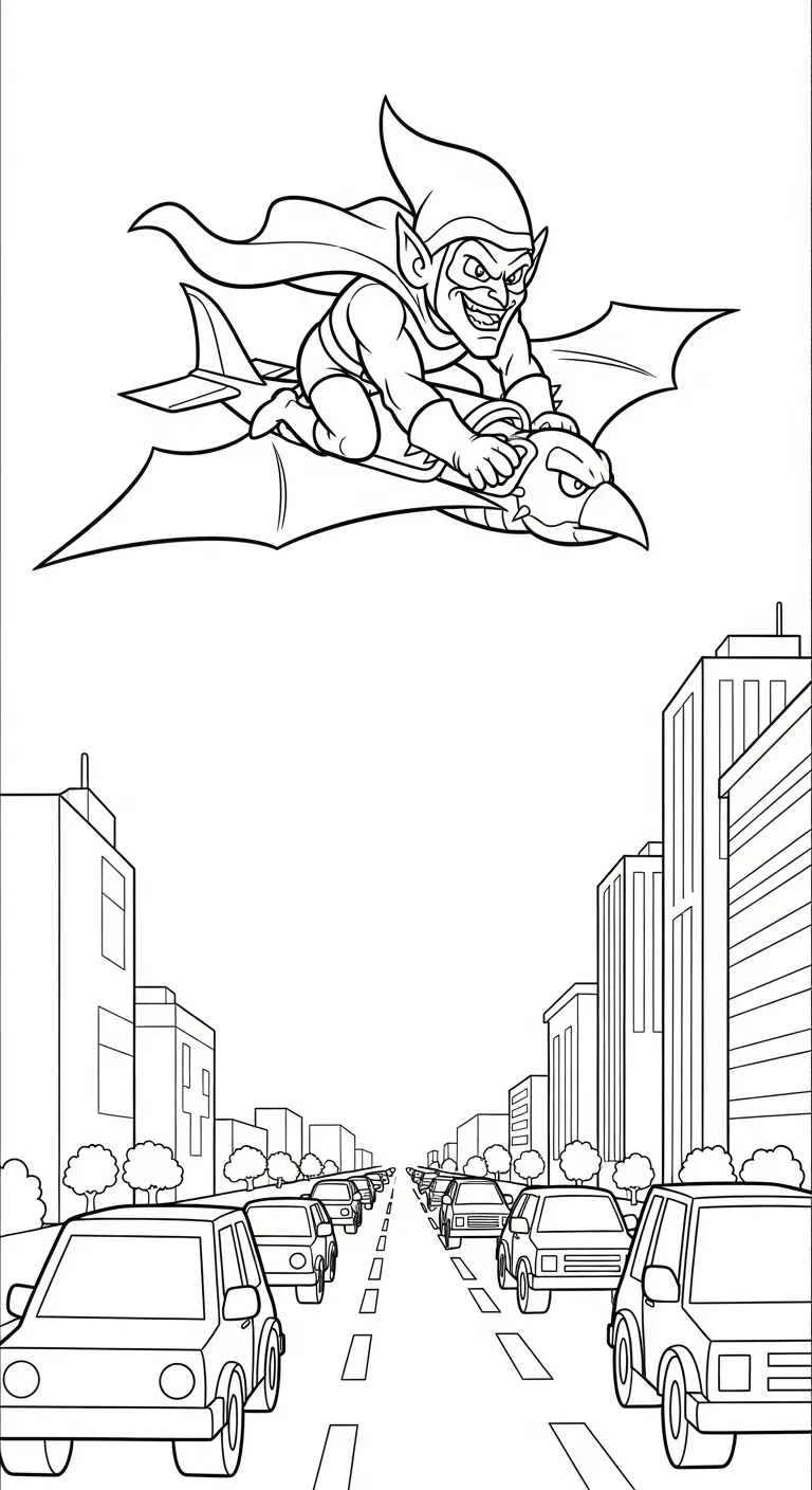 coloriage Green Goblin pour enfant a imprimer gratuit