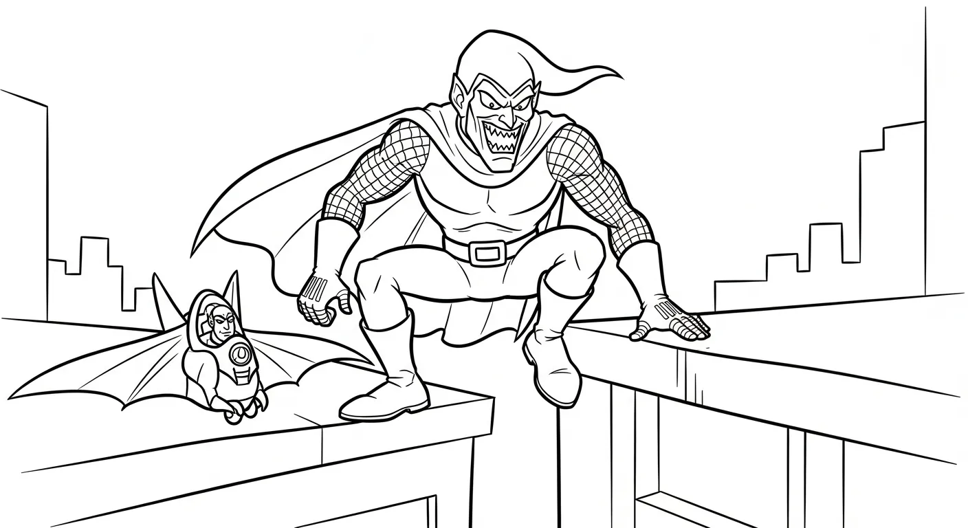 coloriage Green Goblin pour enfant de 4 ans