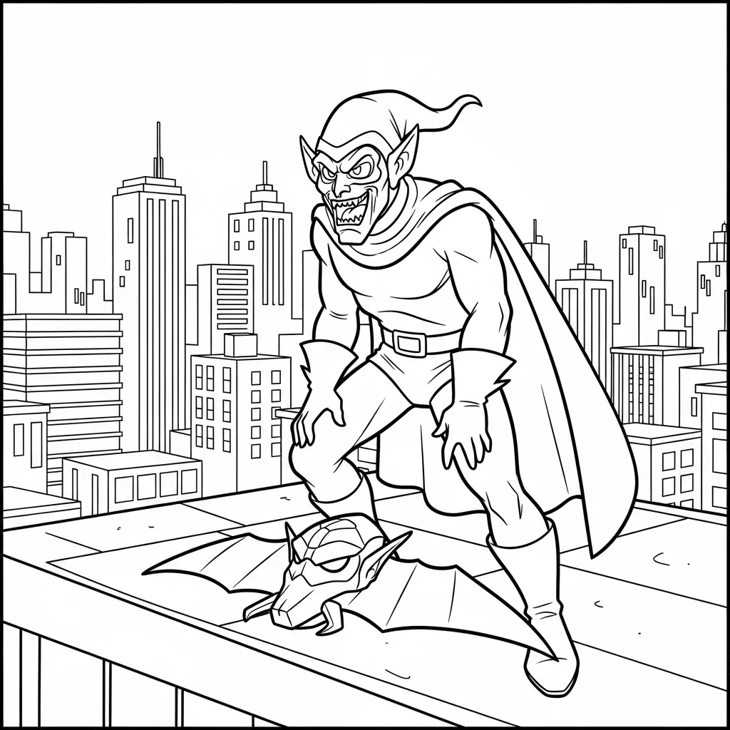 coloriage Green Goblin a imprimer gratuitement