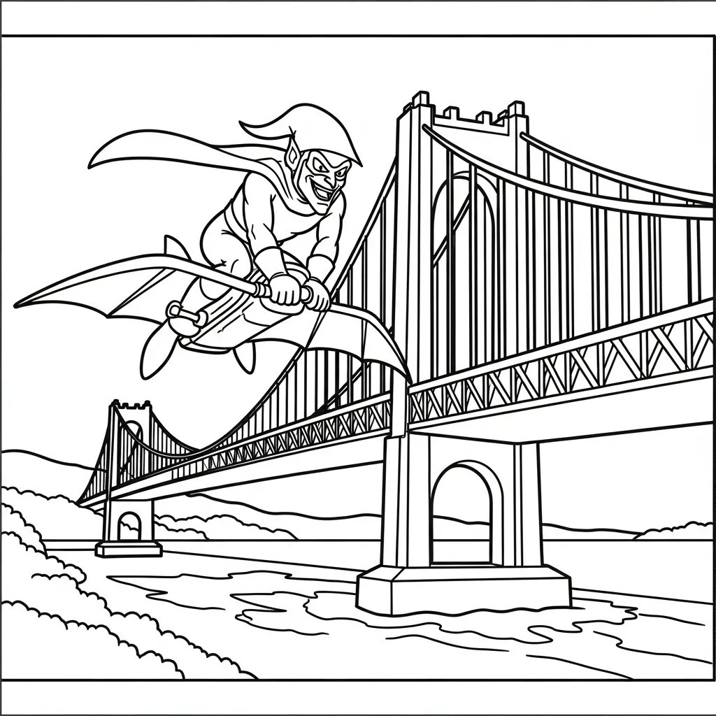 coloriage Green Goblin à imprimer pour enfant de 6 ans 2