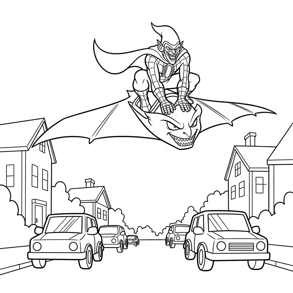 coloriage Green Goblin à imprimer a4