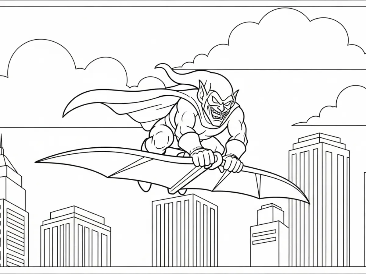 coloriage Green Goblin pour enfant à imprimer