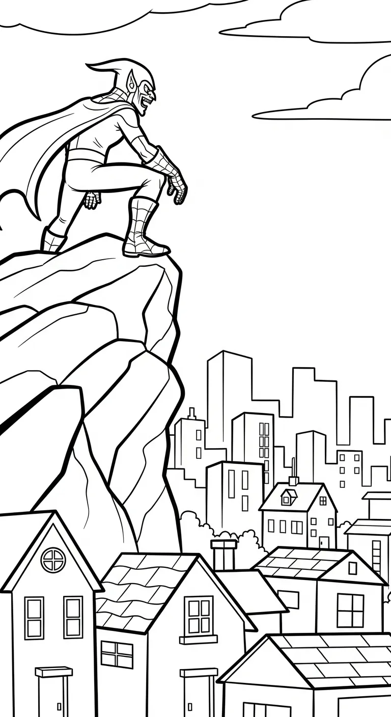 coloriage Green Goblin gratuit à imprimer