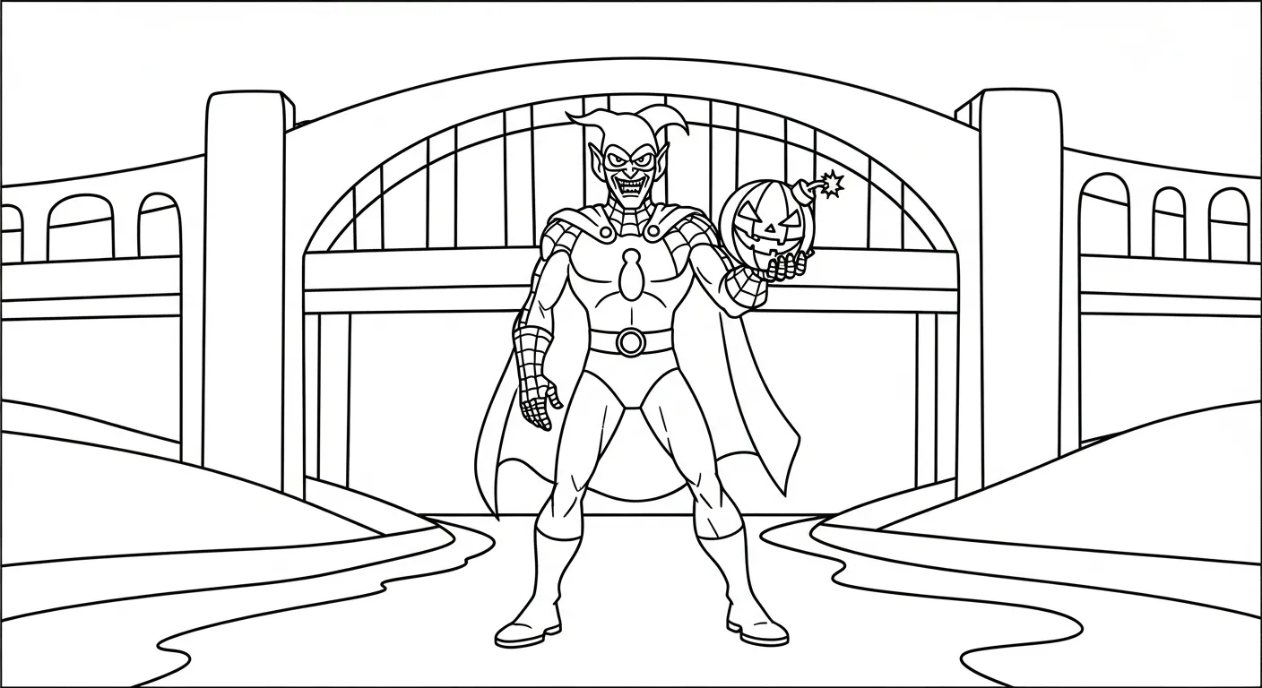 coloriage Green Goblin à imprimer pour enfant de 12 ans 1