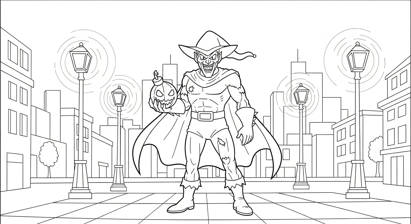 coloriage Green Goblin pour enfant