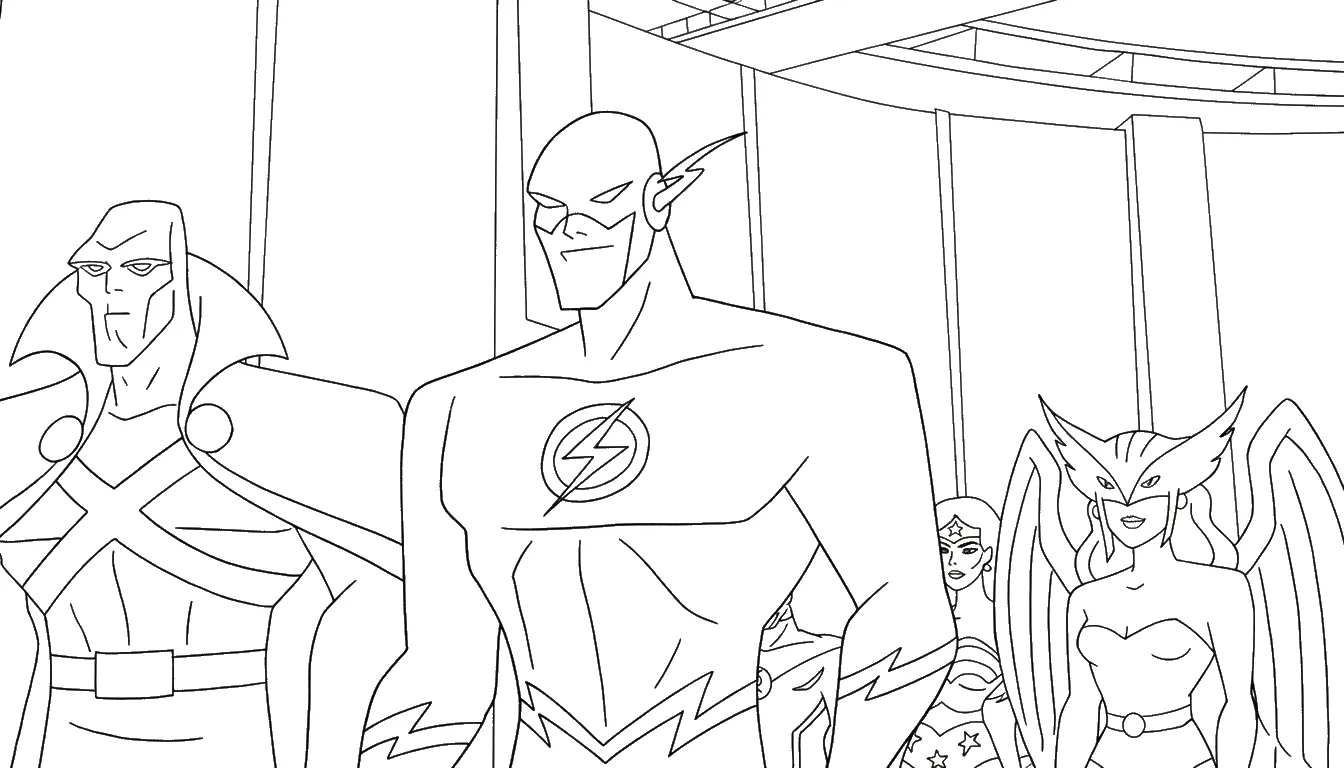 coloriage Justice League pour enfant a imprimer gratuit 1