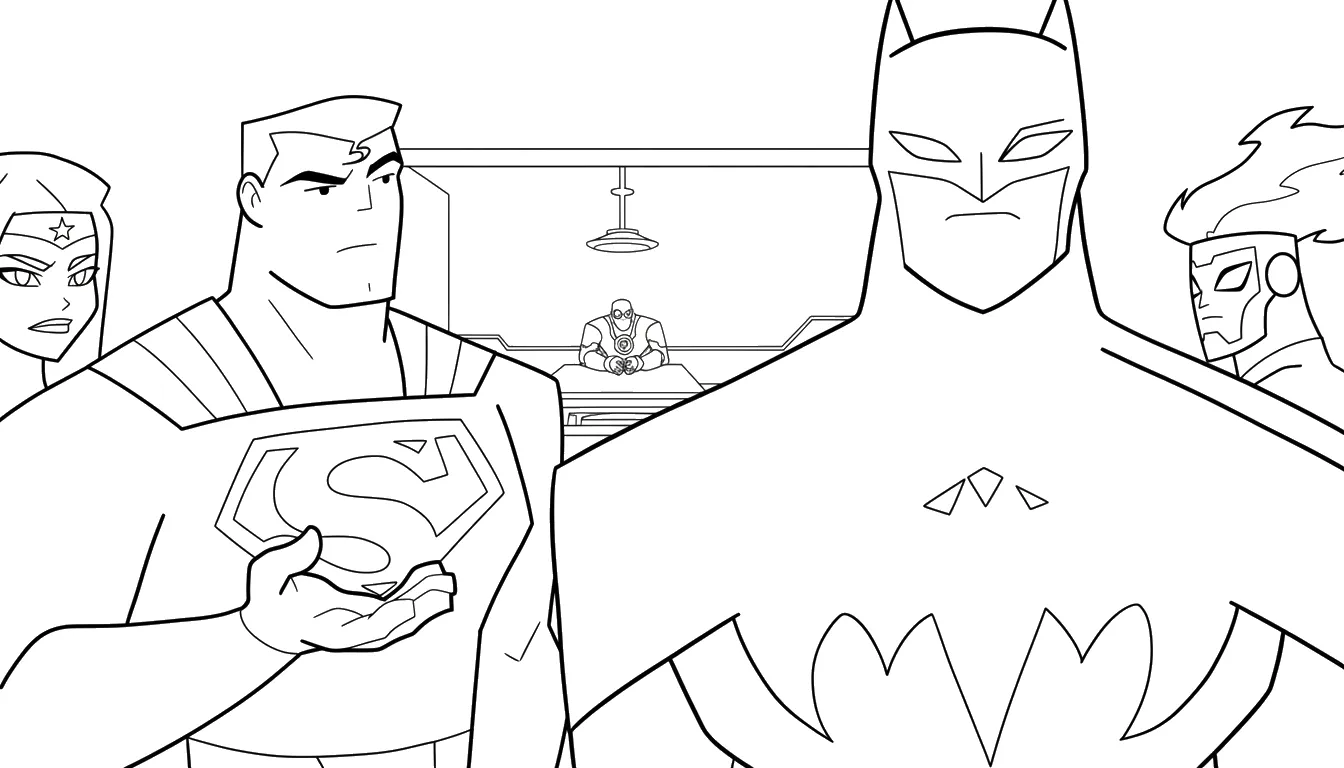 coloriage Justice League pour enfants à imprimer