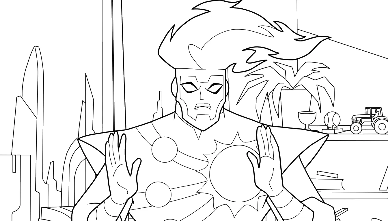 coloriage Justice League à imprimer pour enfant de 2 ans