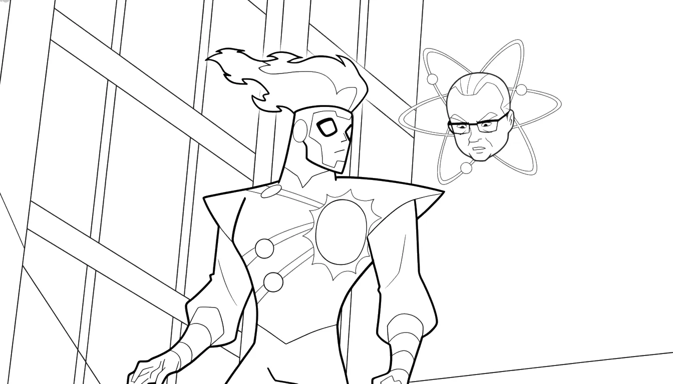 coloriage Justice League a imprimer pour enfant de 4 ans