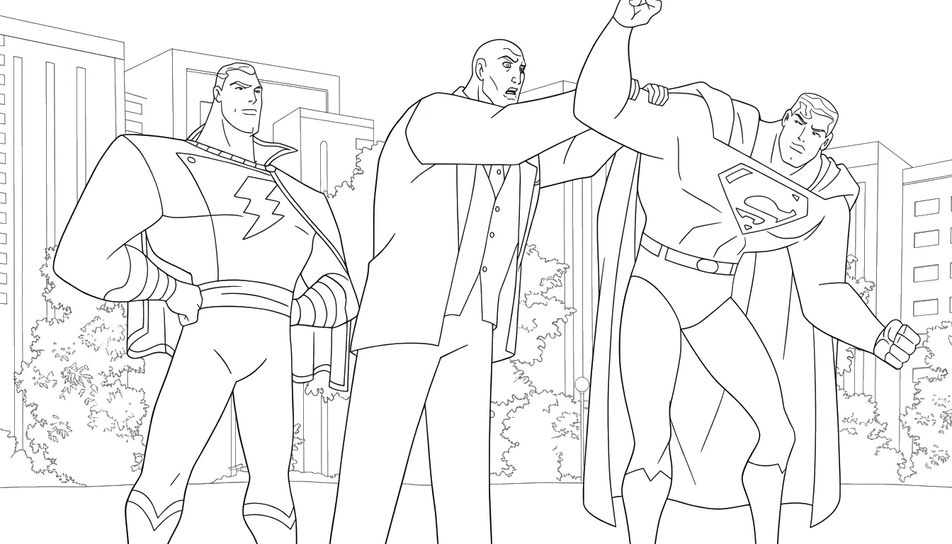 coloriage Justice League à imprimer pdf 1