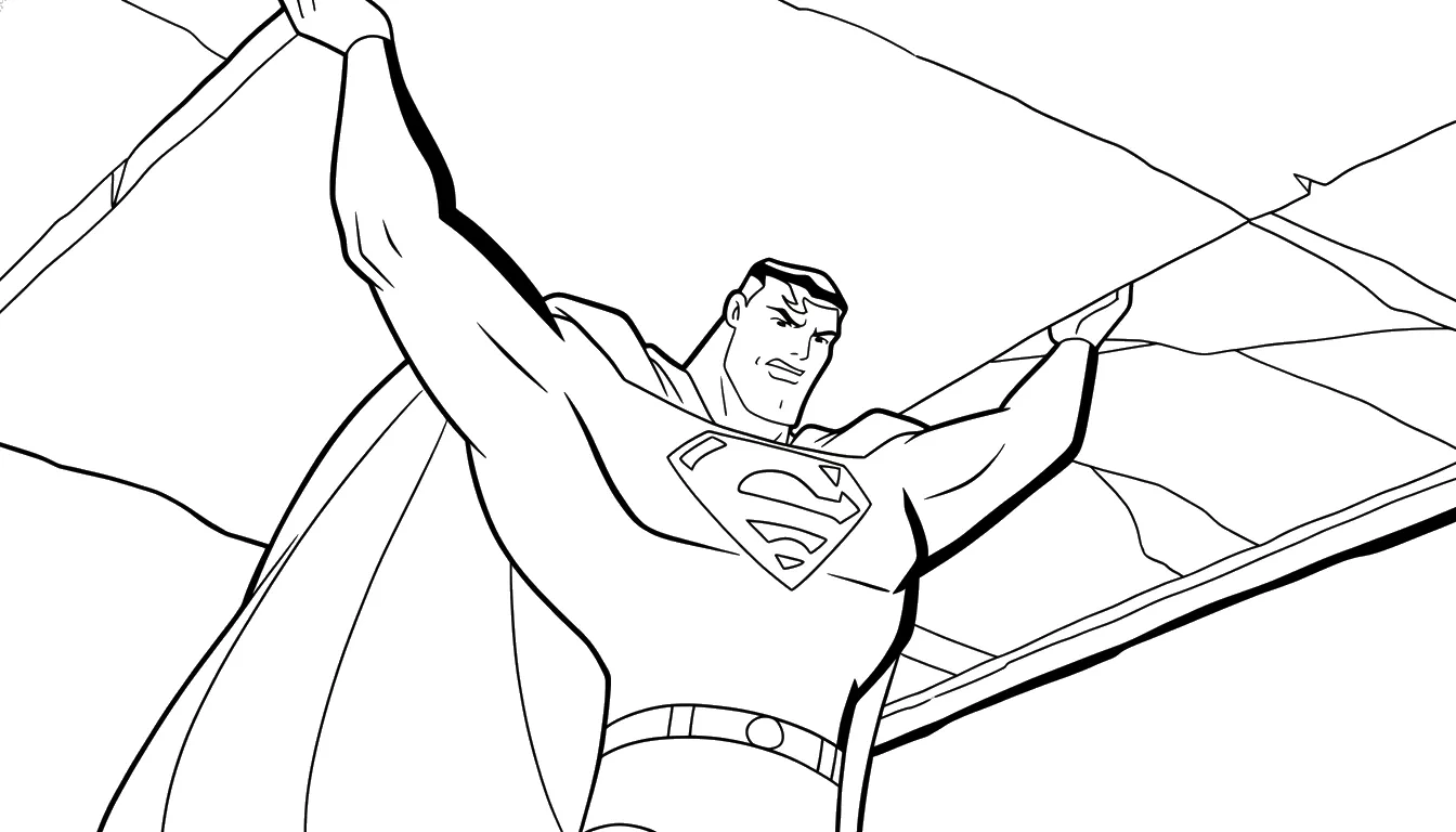 coloriage Justice League à imprimer pour enfant de 10 ans