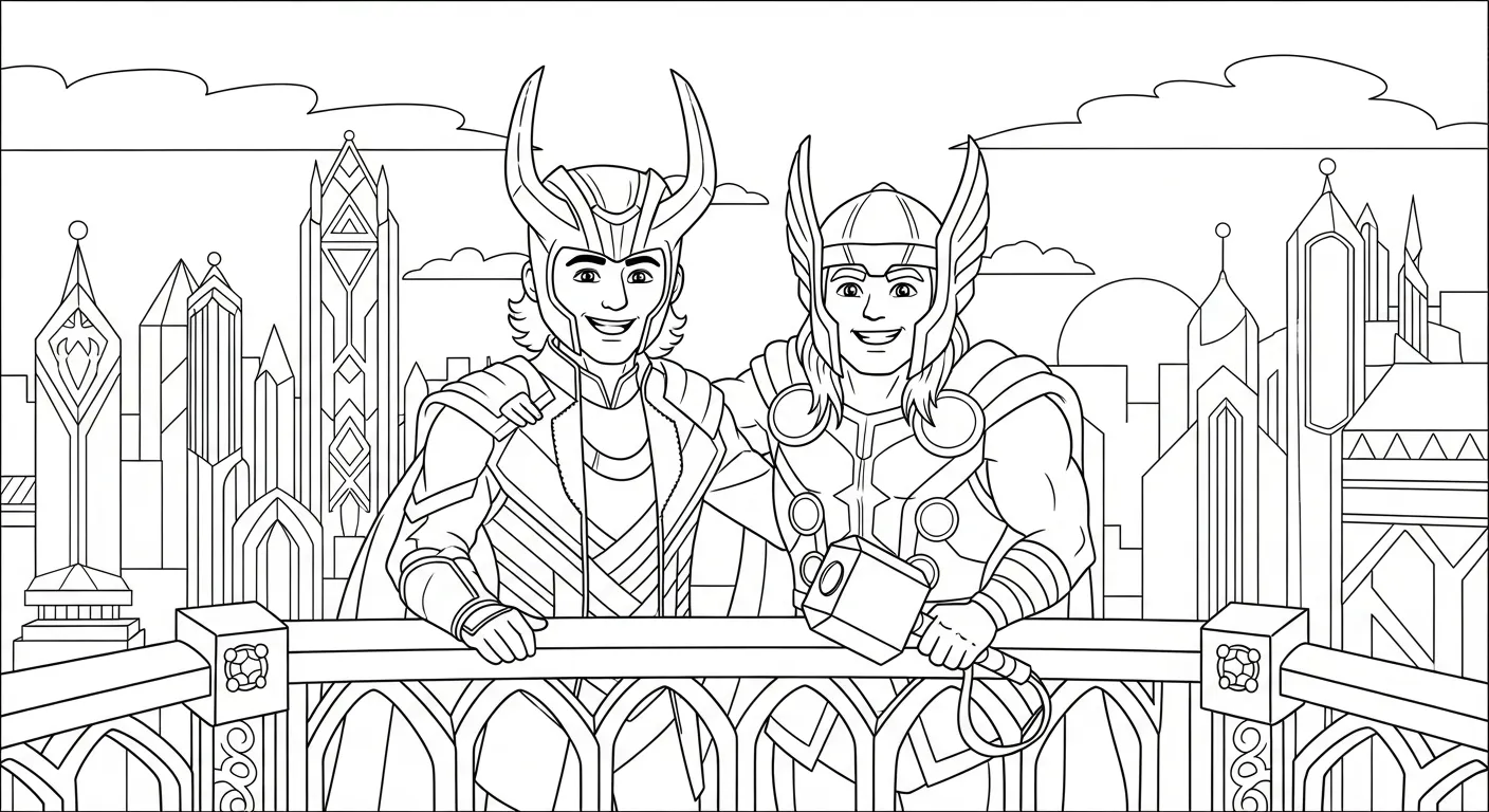 coloriage Loki Marvel a imprimer gratuit