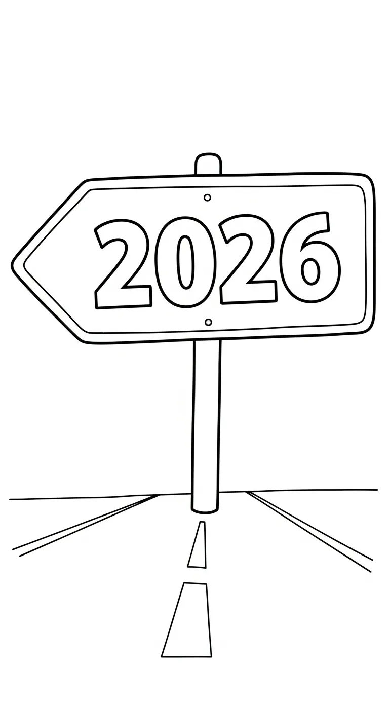 coloriage Nouvel An 2026 pour enfant de 5 ans