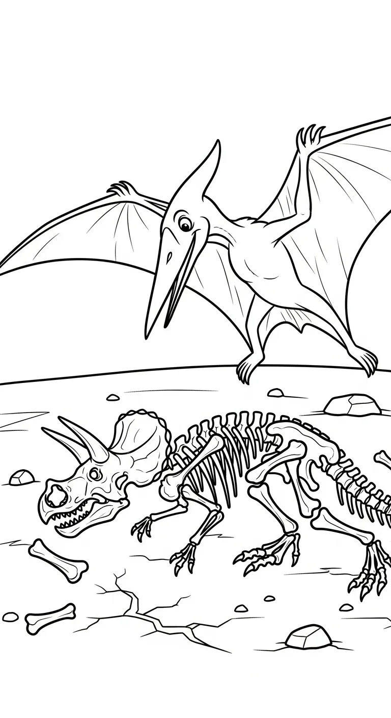 image pour coloriage Pterosaur enfant