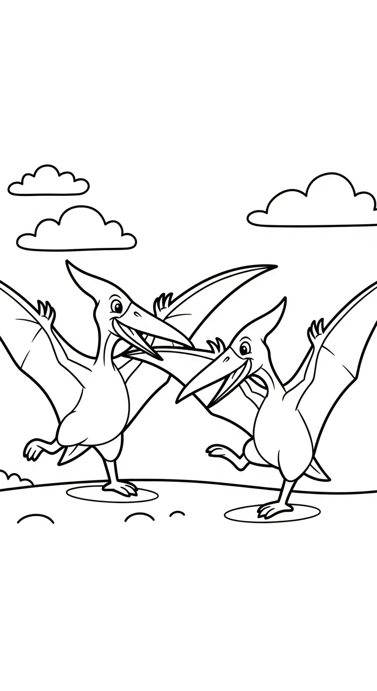 coloriage Pterosaur à imprimer pour enfant de 7 ans