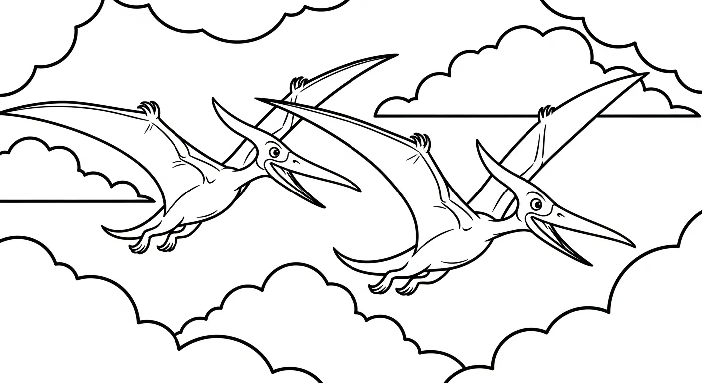 coloriage Pterosaur à imprimer pdf gratuit 1