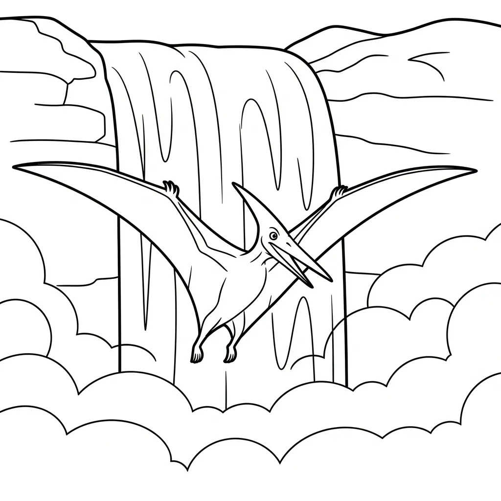 coloriage Pterosaur pour enfant à imprimer