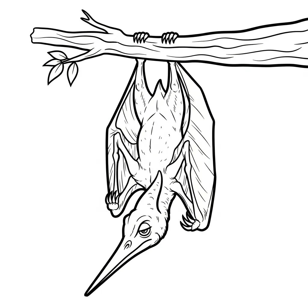 coloriage Pterosaur à imprimer pour enfant de 2 ans