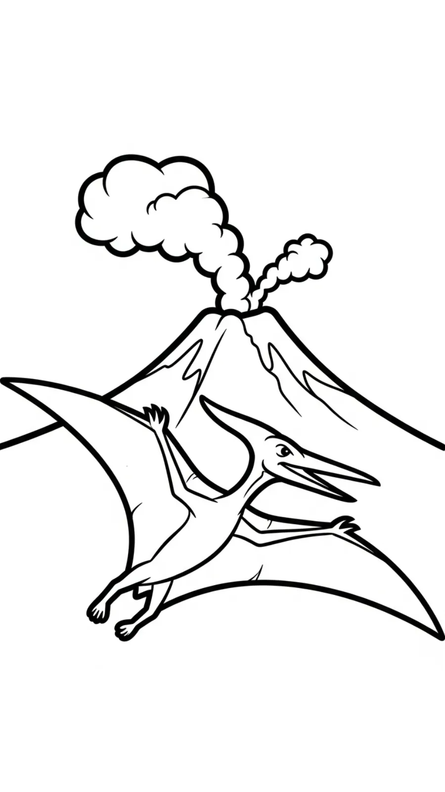 coloriage Pterosaur educatif pour enfant