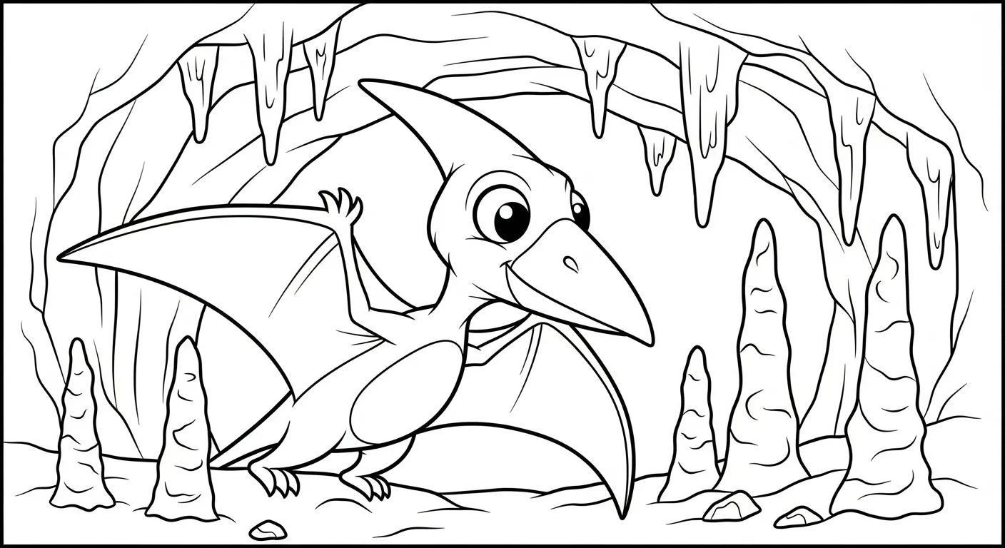 coloriage Pterosaur pour enfant de 7 ans