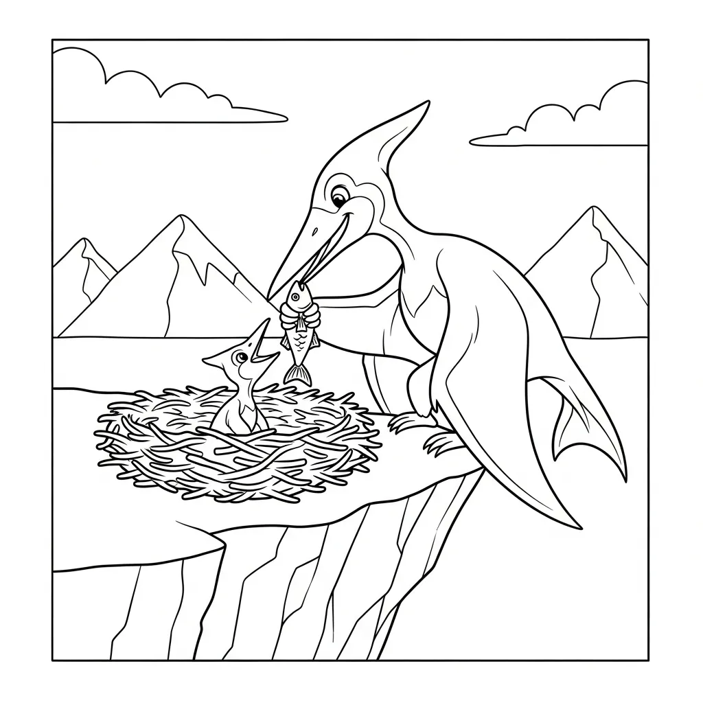coloriage Pterosaur à imprimer