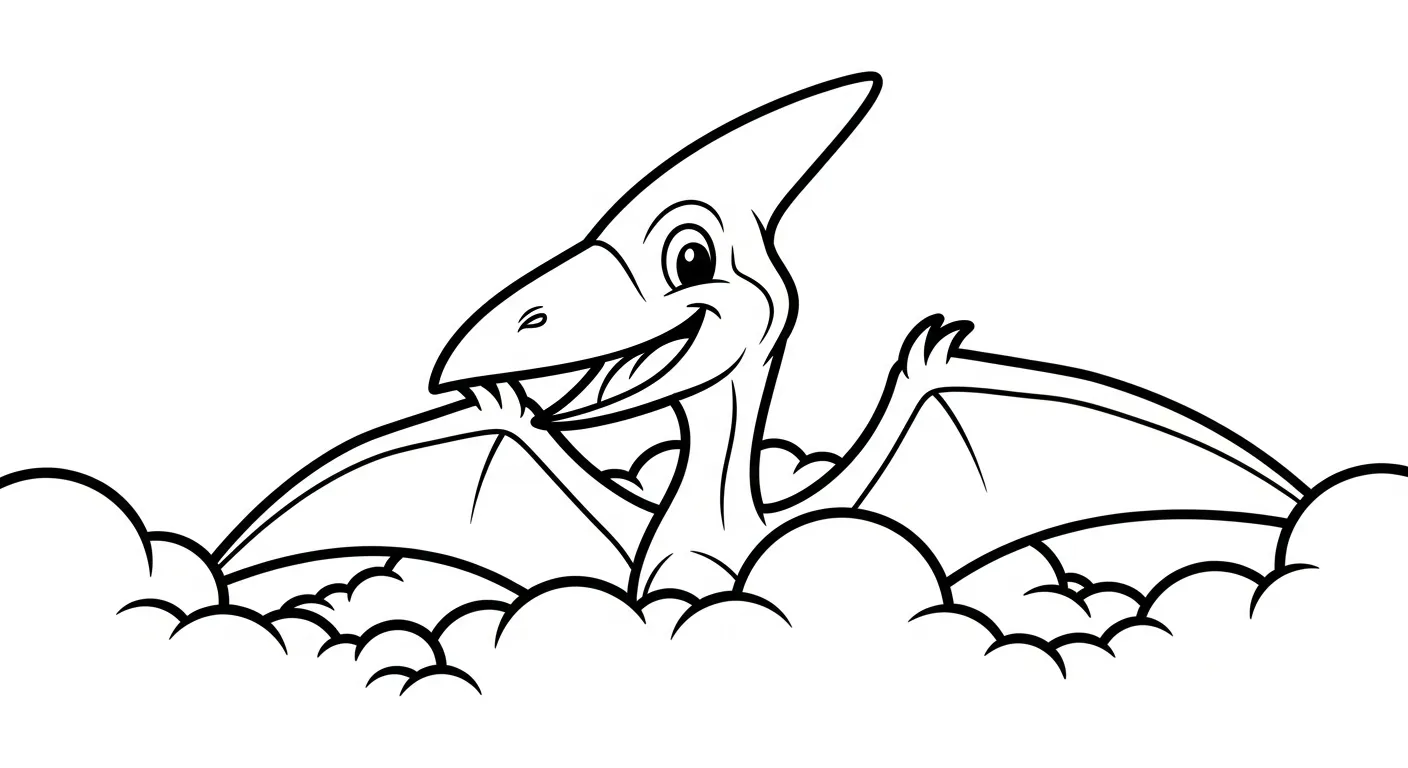 coloriage Pterosaur à imprimer pour enfant de 9 ans