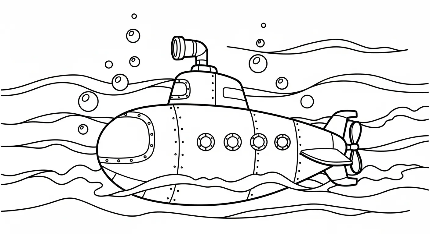 coloriage Sous marin pour enfant de à imprimer