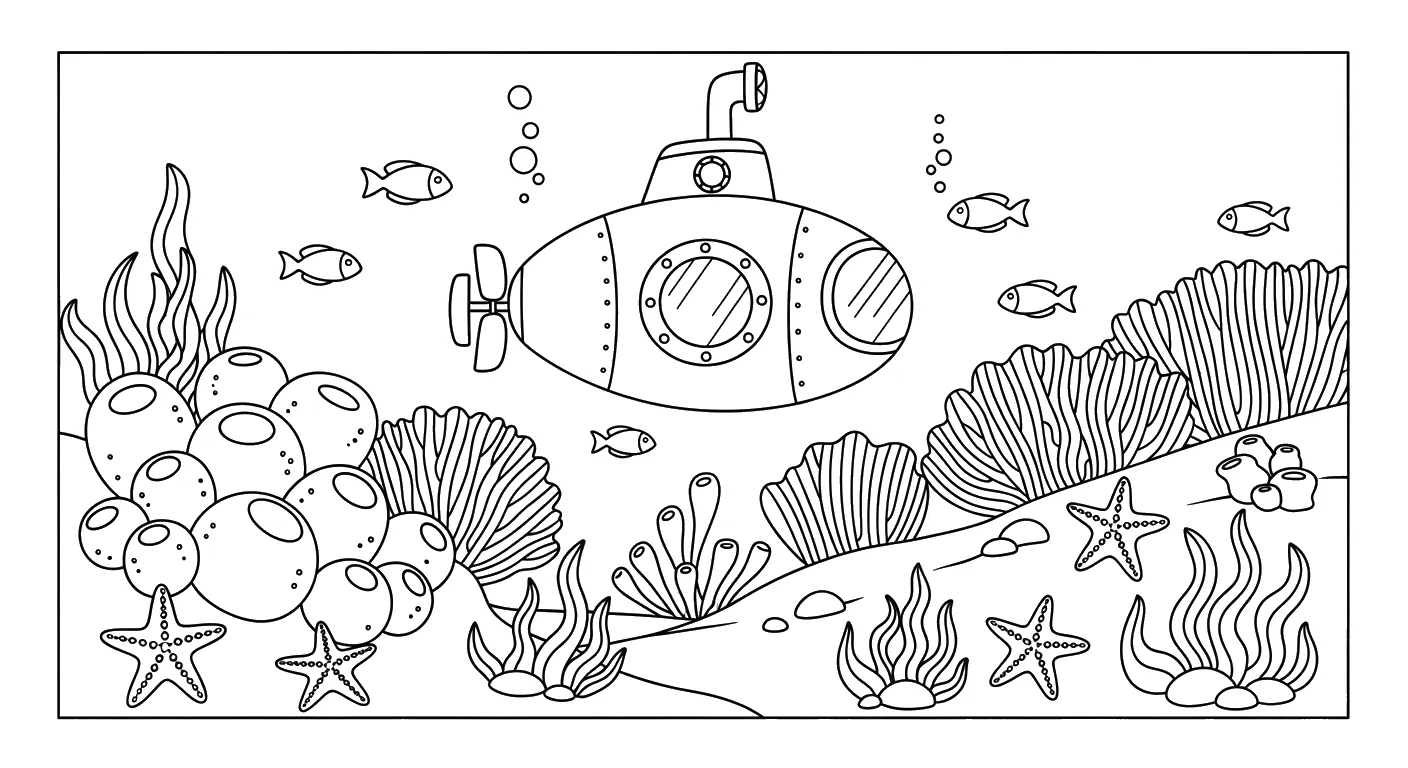 coloriage Sous marin et dessins