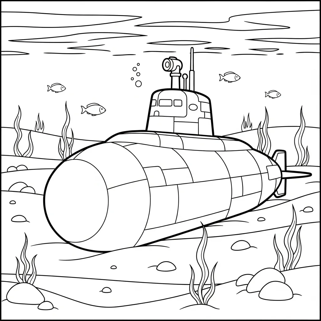 coloriage Sous marin à imprimer pour enfants