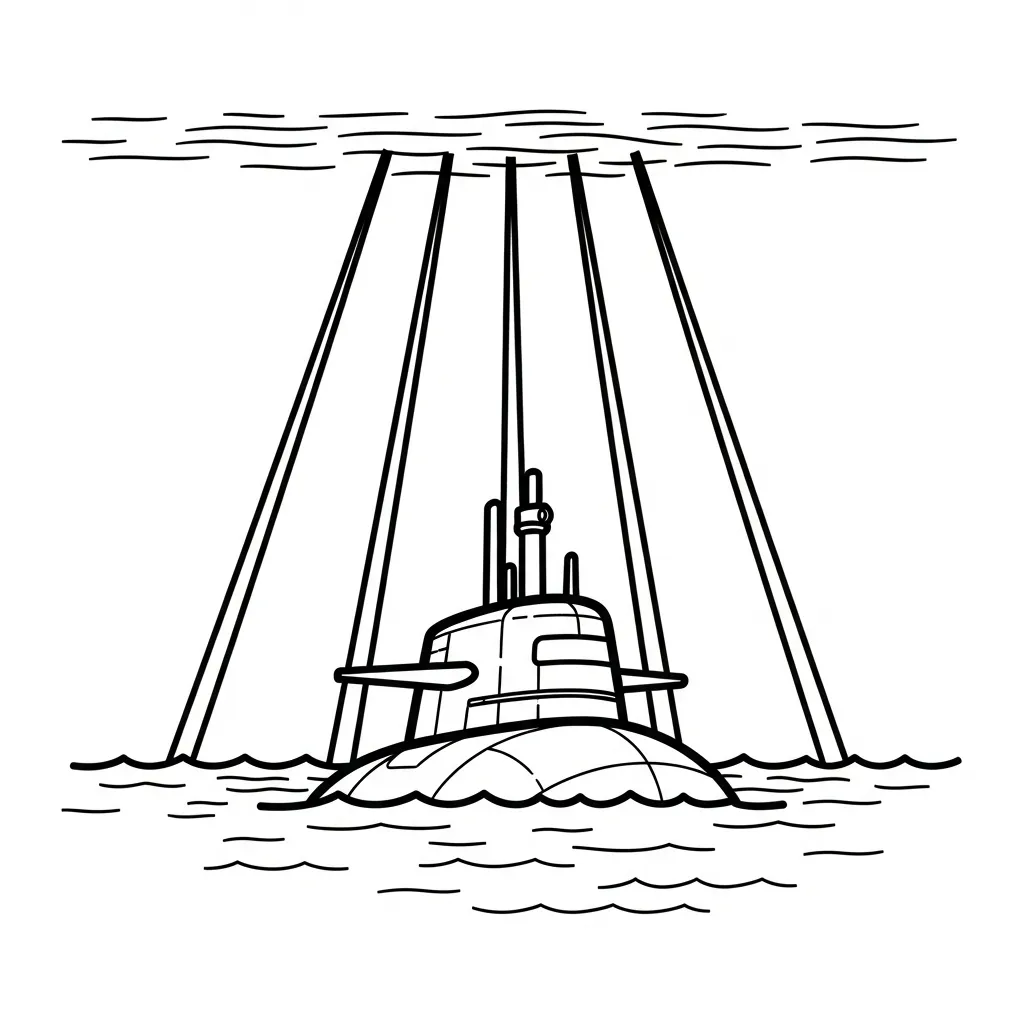 coloriage Sous marin pour enfant gratuit 1