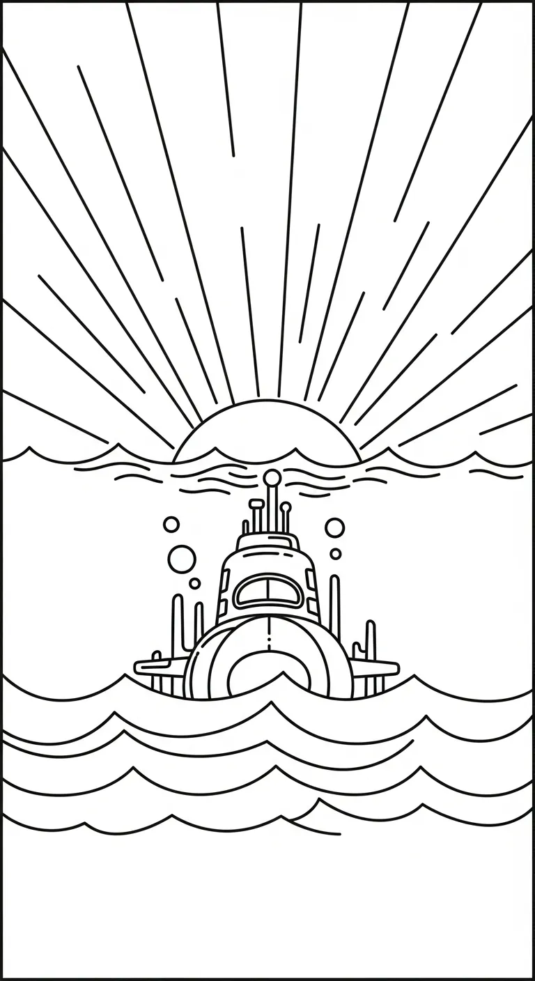 coloriage Sous marin à imprimer pour enfant de 9 ans