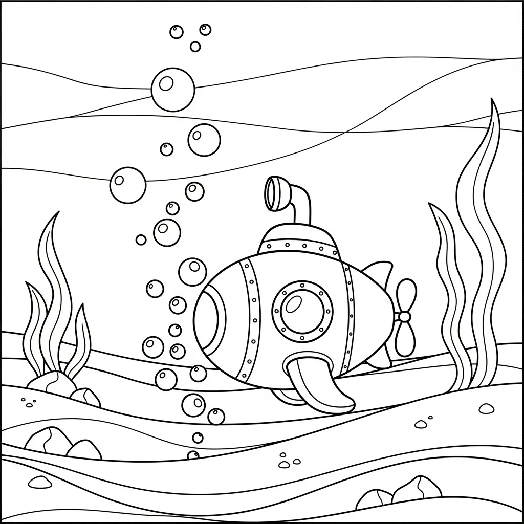coloriage Sous marin pour enfants a imprimer