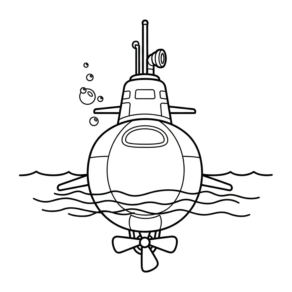 imprimer coloriage Sous marin