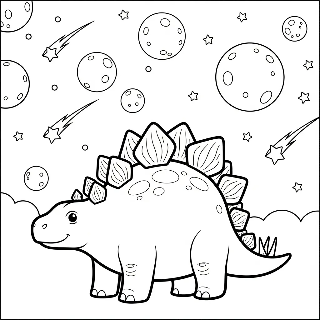 coloriage Stegosaurus et dessins