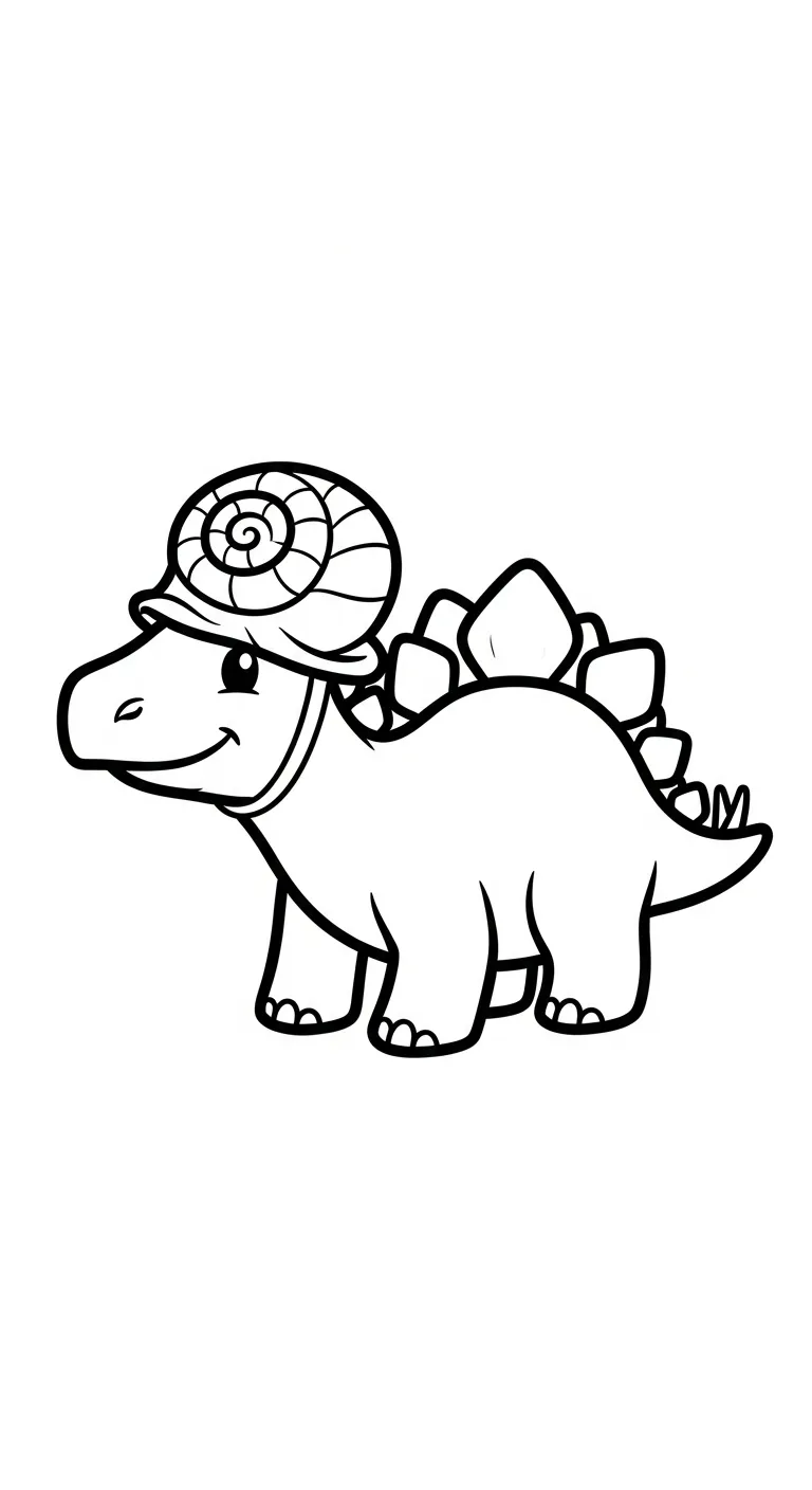 coloriage Stegosaurus pour enfant de 5 ans